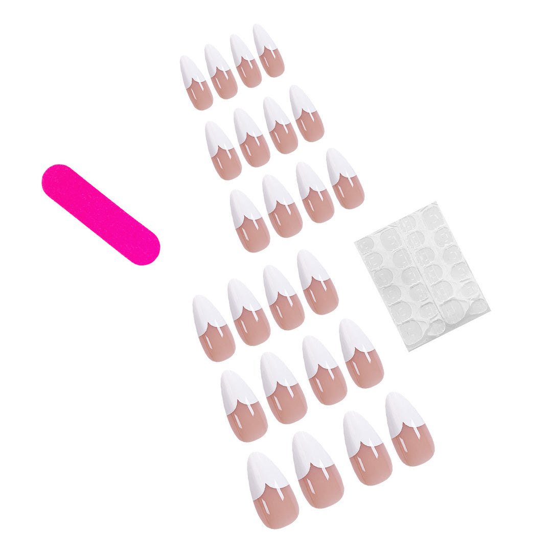 Elegant stiletto artificial nails with heart accents Bowlift