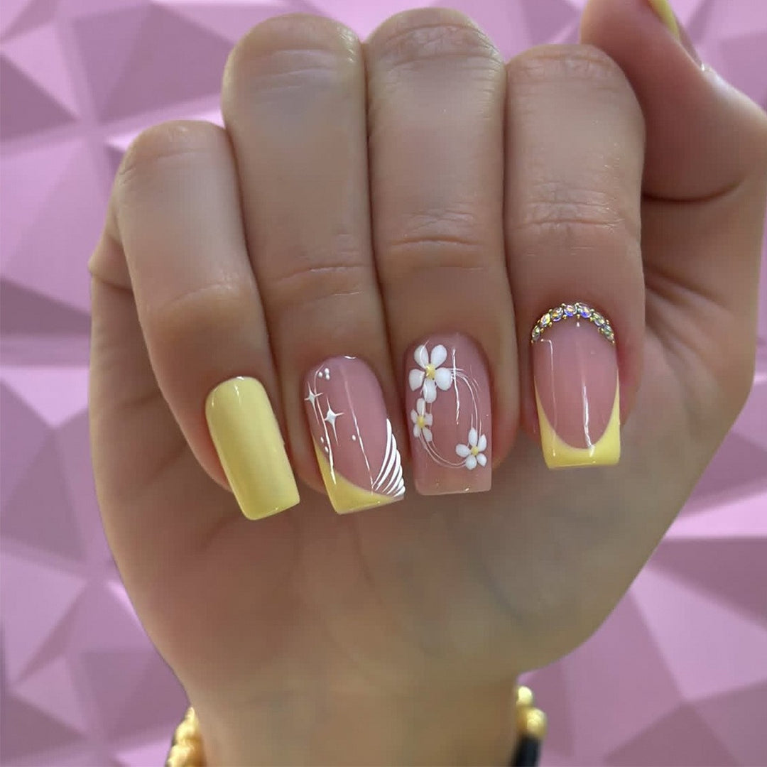 Artistic Floral Gel Nail Art Set Bowlift