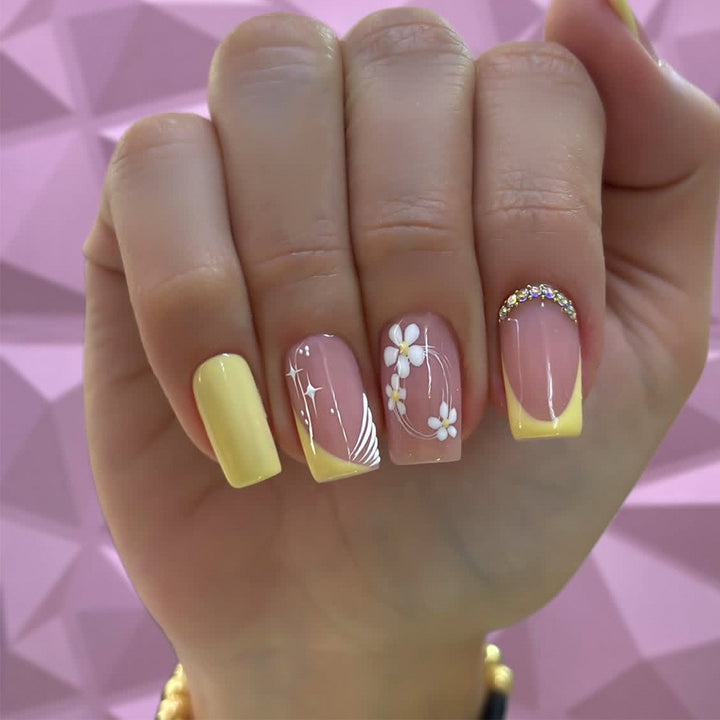 Artistic Floral Gel Nail Art Set Bowlift