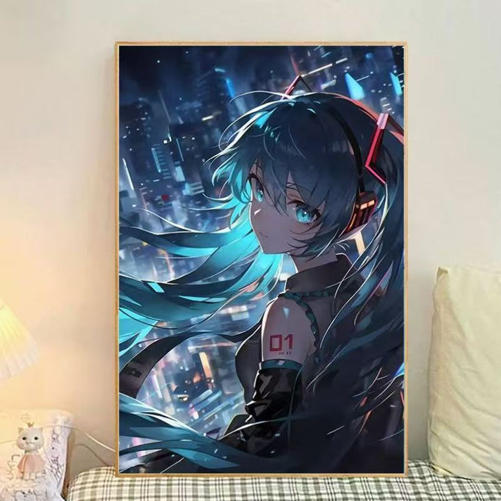 Anime-Themed Illustrated Canvas Art Print Bowlift