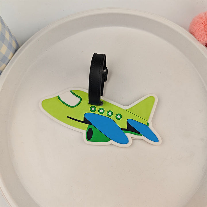 Ladies Padded Luggage Tag in Airplane Design Bowlift