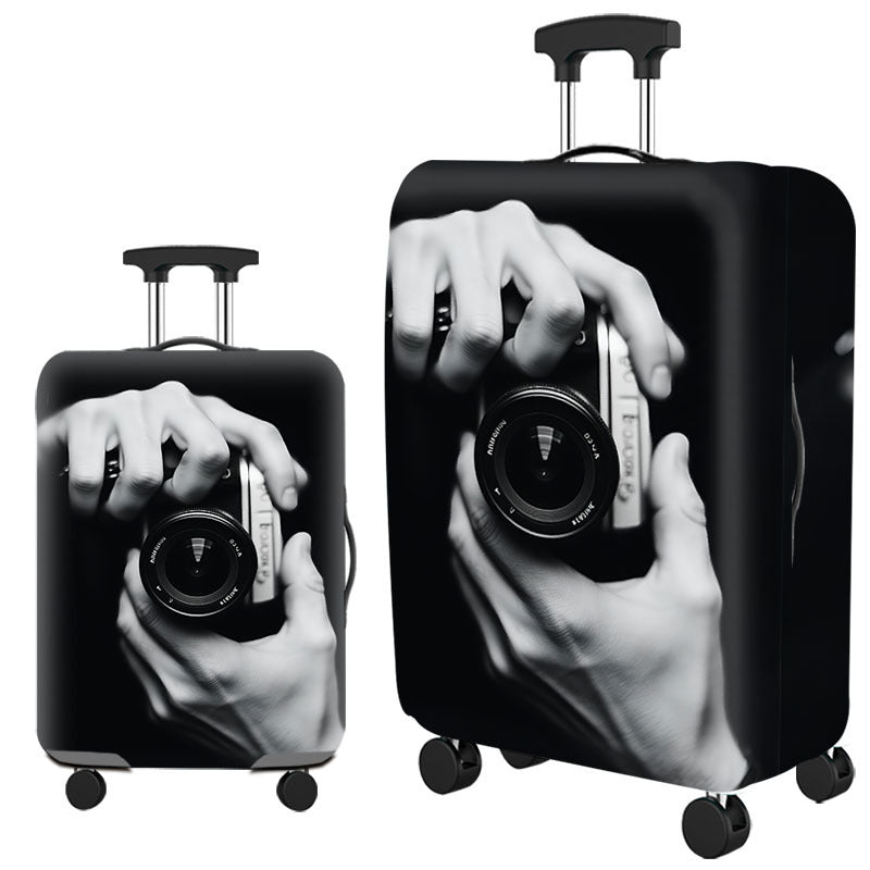 Tropical Leaf Print Hard Shell Luggage Bowlift