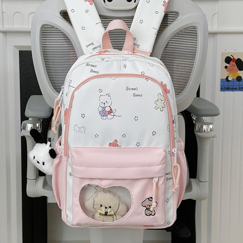 Backpack with Creative Music and Animal Motif Bowlift
