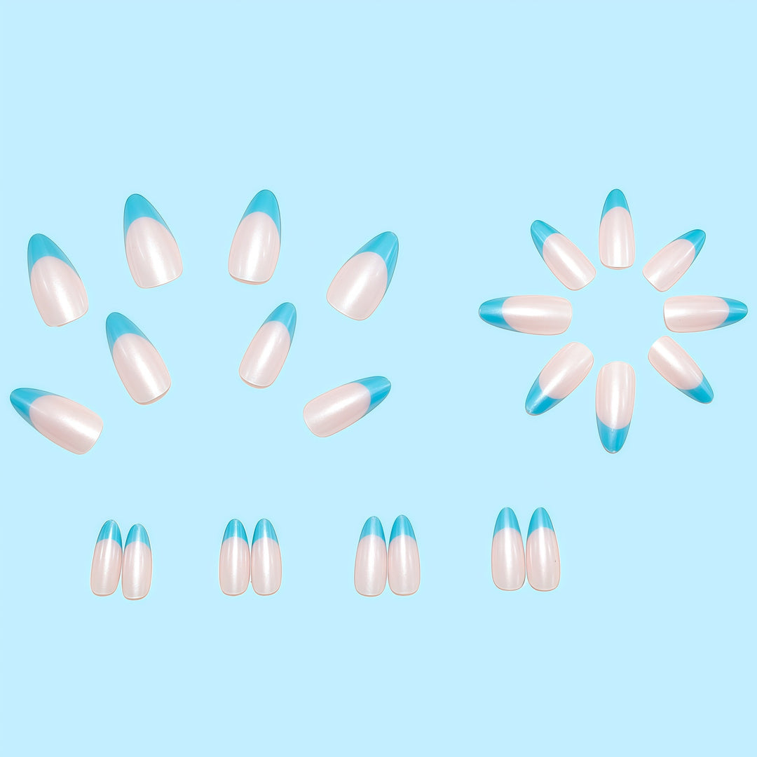 Artificial nails with elegant gradient color and lace design Bowlift
