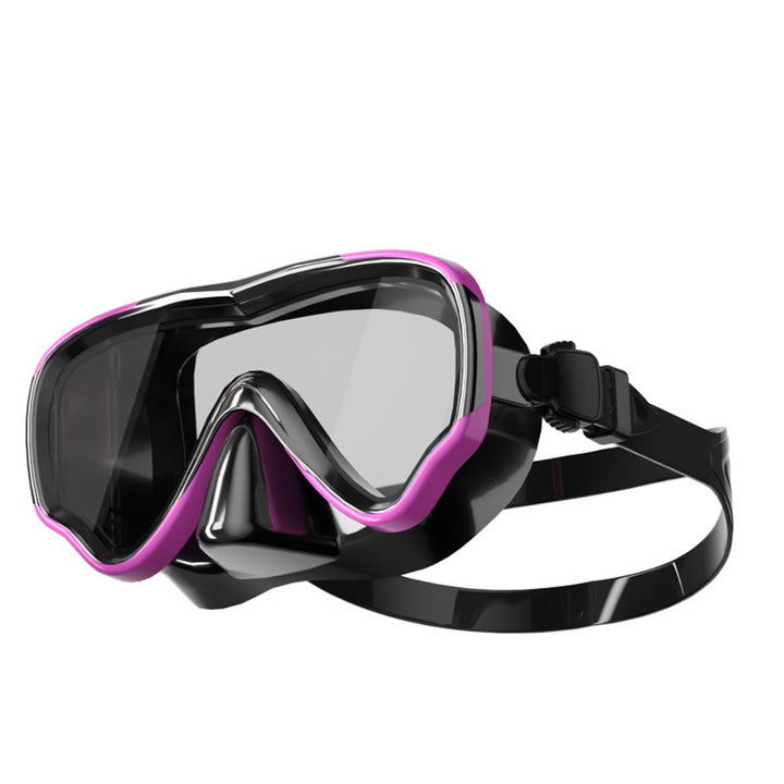 Diving mask with anti-fog technology and wide field of vision Bowlift