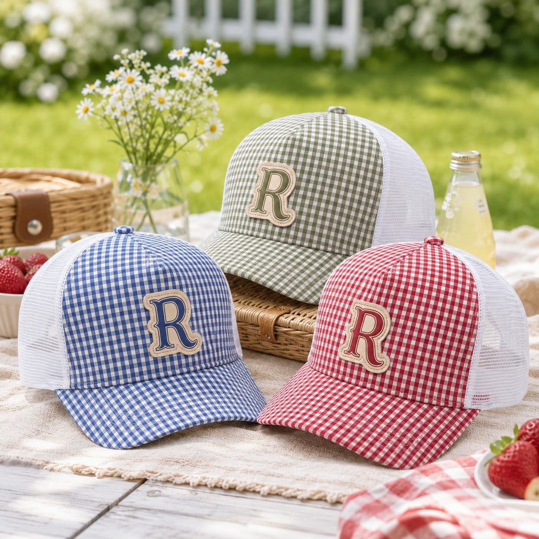 Women's Casual Checkered Beanie Bowlift
