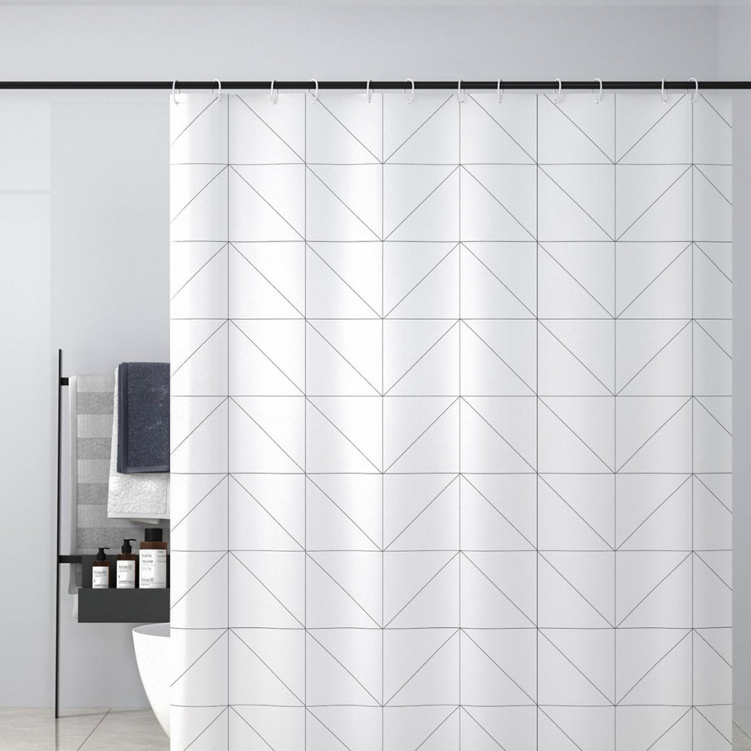 Modern Geometric Pattern Shower Curtain Bowlift
