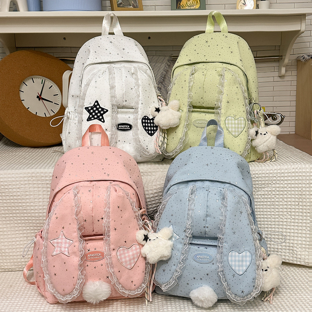 Whimsical Bunny-Ear Design Backpack Bowlift