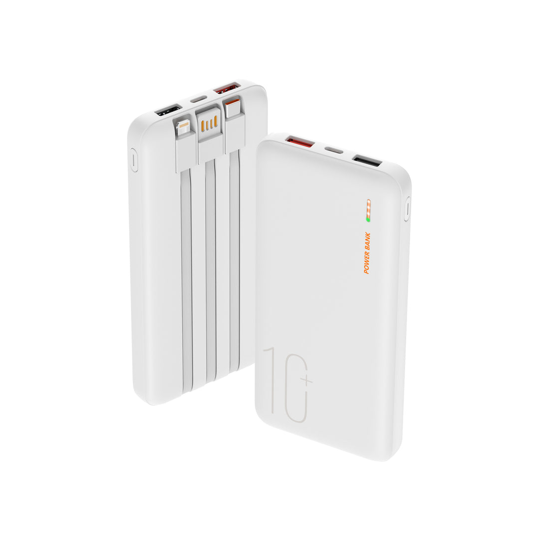 Portable power bank with integrated cable management and multifunctional charging port Bowlift