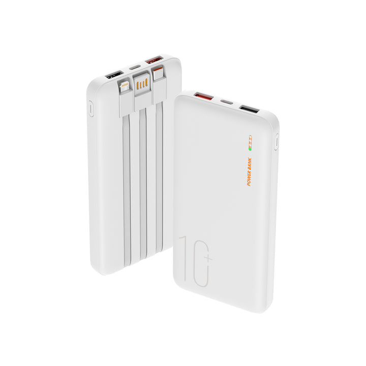 Portable power bank with integrated cable management and multifunctional charging port Bowlift