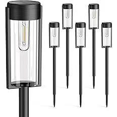 LED Garden Stake Lantern With Frosted Acrylic Panel And Weatherproof Metal Frame Bowlift