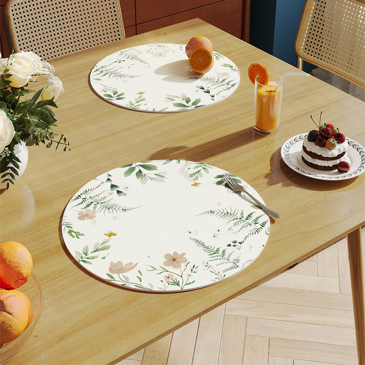 Decorative Plant-Themed Table Mat Bowlift