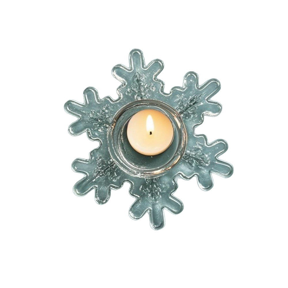 Snowflake-Shaped Glass Tealight Candle Holder Bowlift