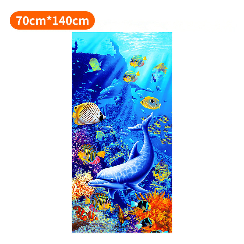 Beach towel with tropical flamingo design Bowlift