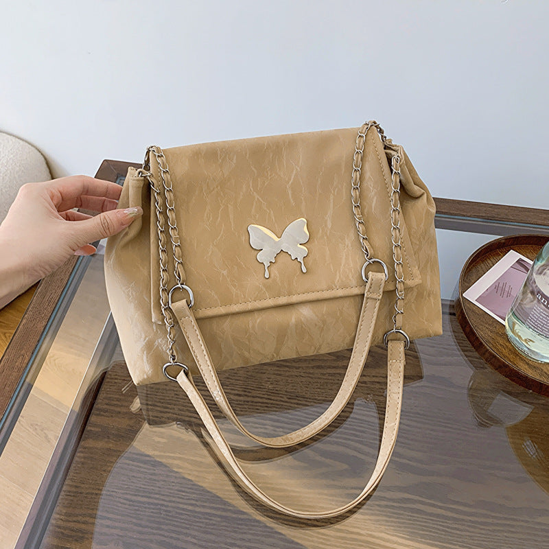 Chic Butterfly Accent Slouchy Handbag Bowlift