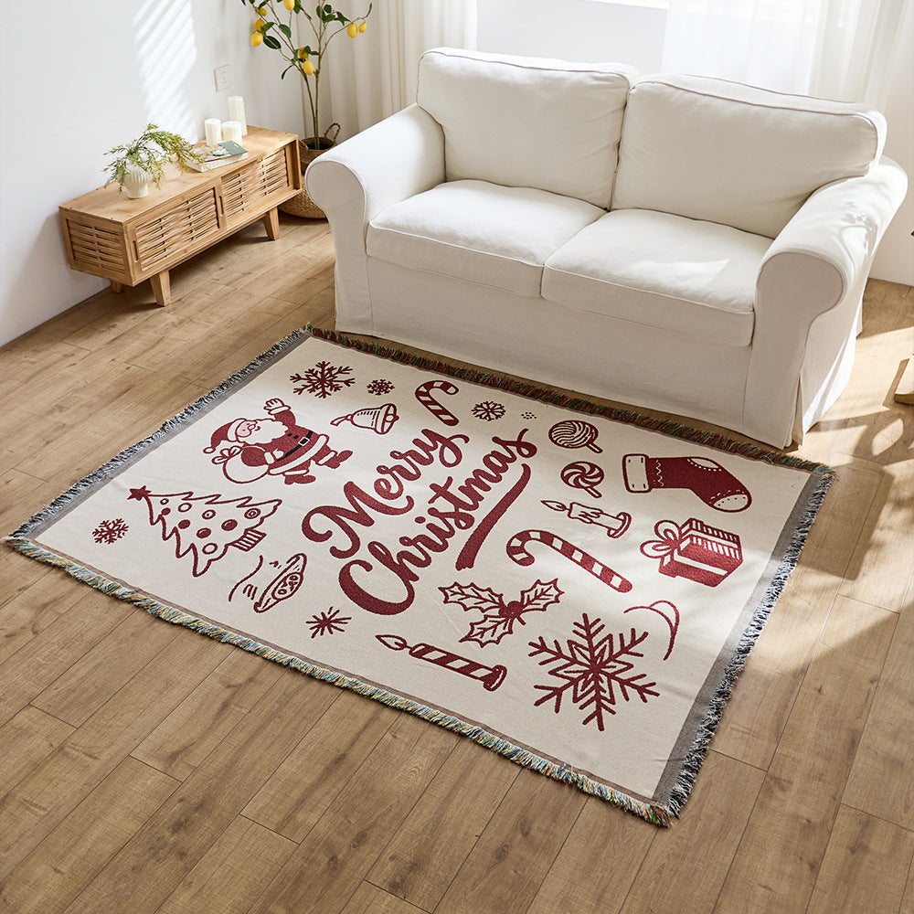 Festive Holiday-Themed Throw Blanket