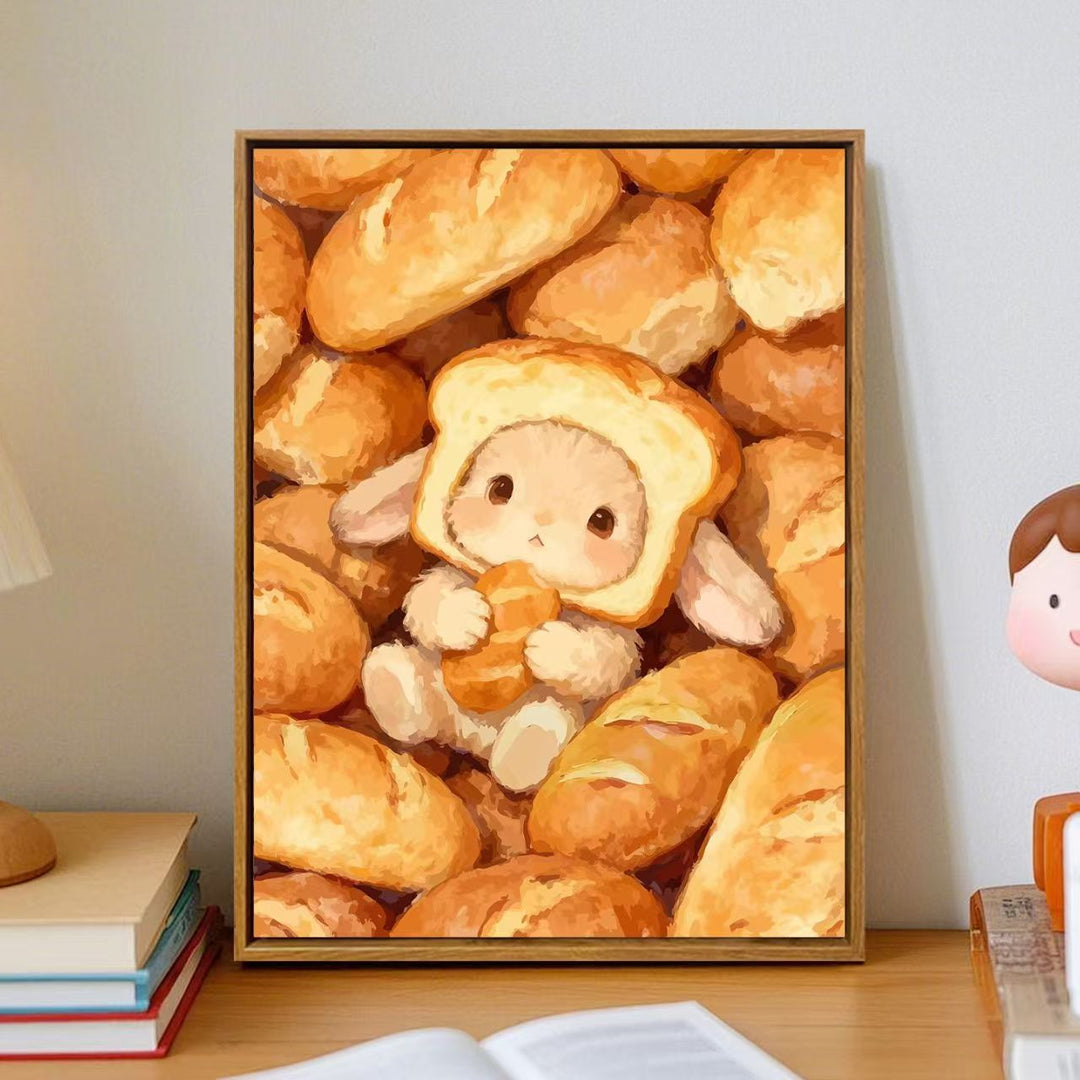 Cozy Cartoon Bunny Wall Art Bowlift