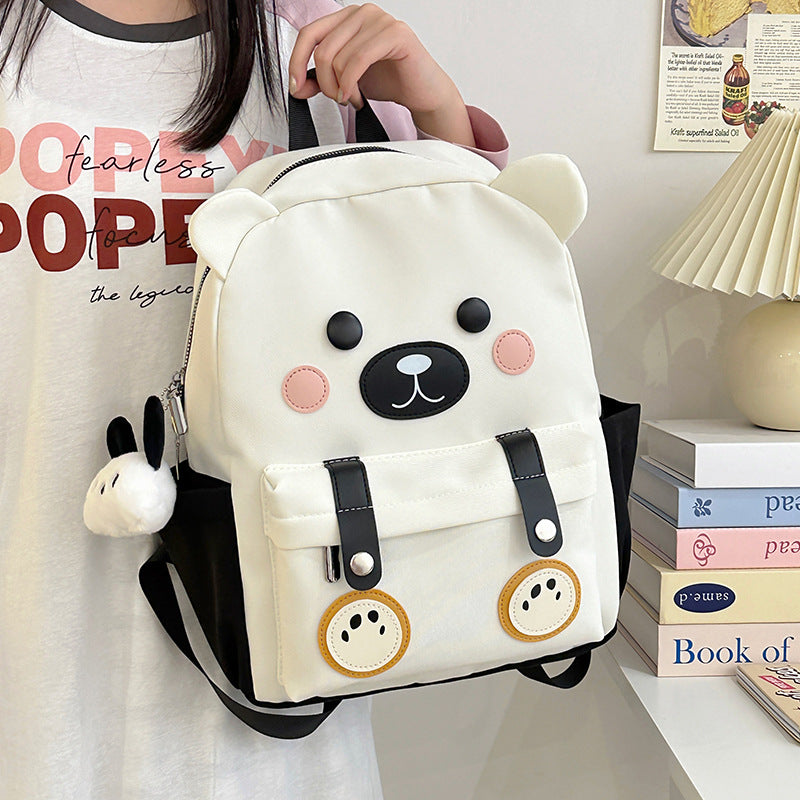 Plush backpack with bear design Bowlift