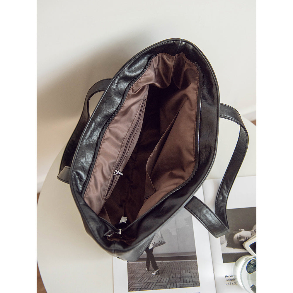 Luxurious Leather Tote Bag Bowlift