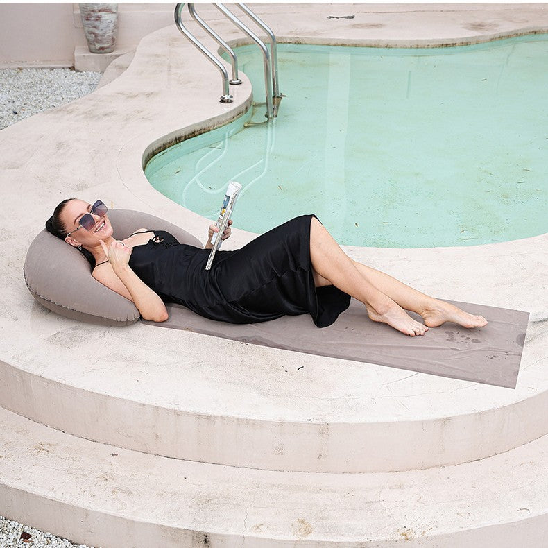 Women Inflatable Relax Lounger with Integrated Headrest Bowlift