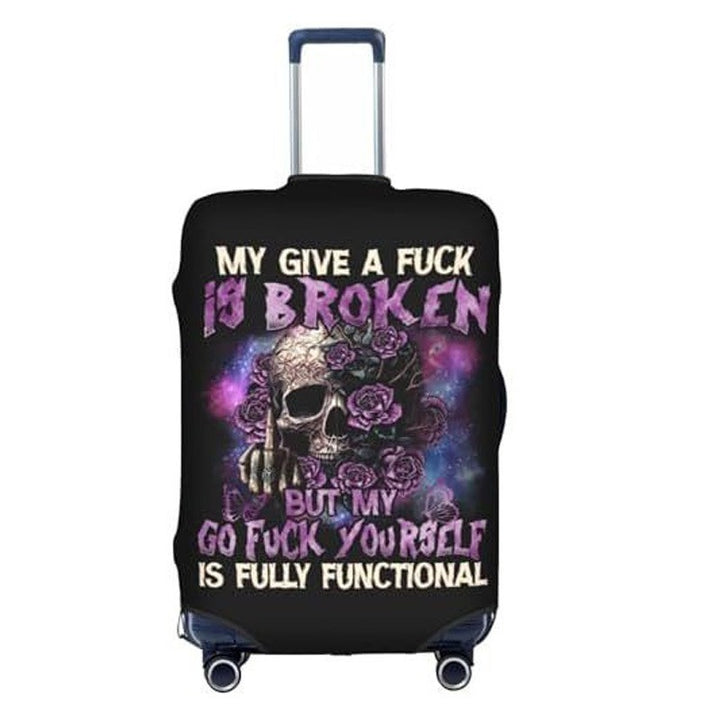 Women's hard-shell suitcase with unique skull and rose design Bowlift