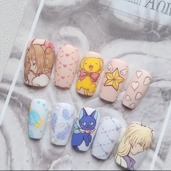 Fun Character-Themed Press-On Nail Art Kit Bowlift