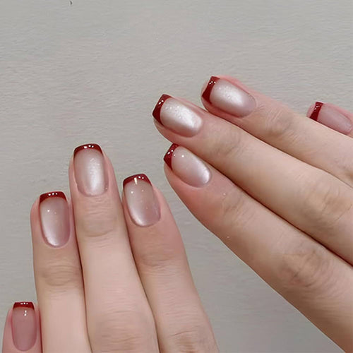 Elegant French Tip Nail Art Set Bowlift