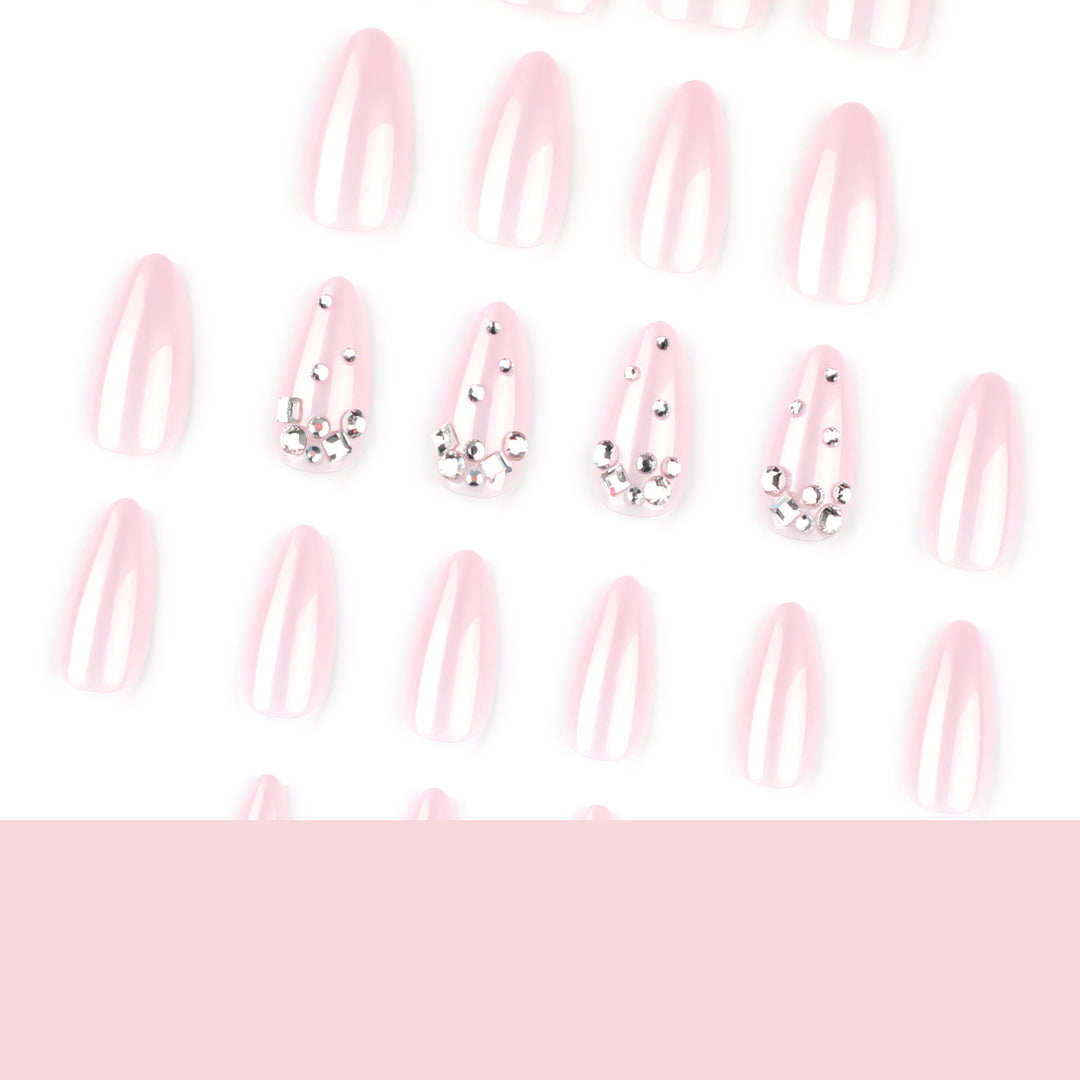 Artful nail art with delicate glitter accents and elegant French tip Bowlift