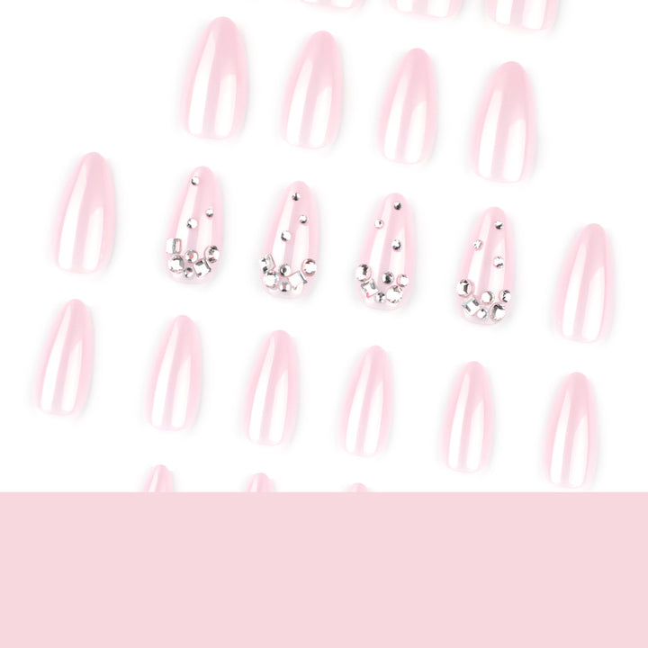 Artful nail art with delicate glitter accents and elegant French tip Bowlift