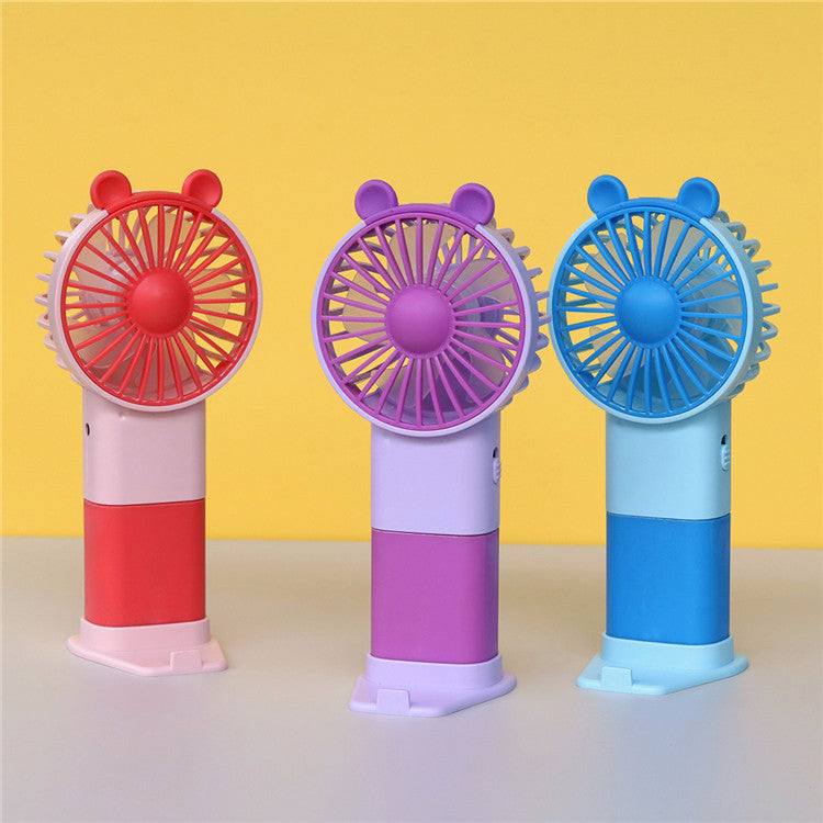 Unisex Portable Hand Fan in Playful Cat Design Bowlift