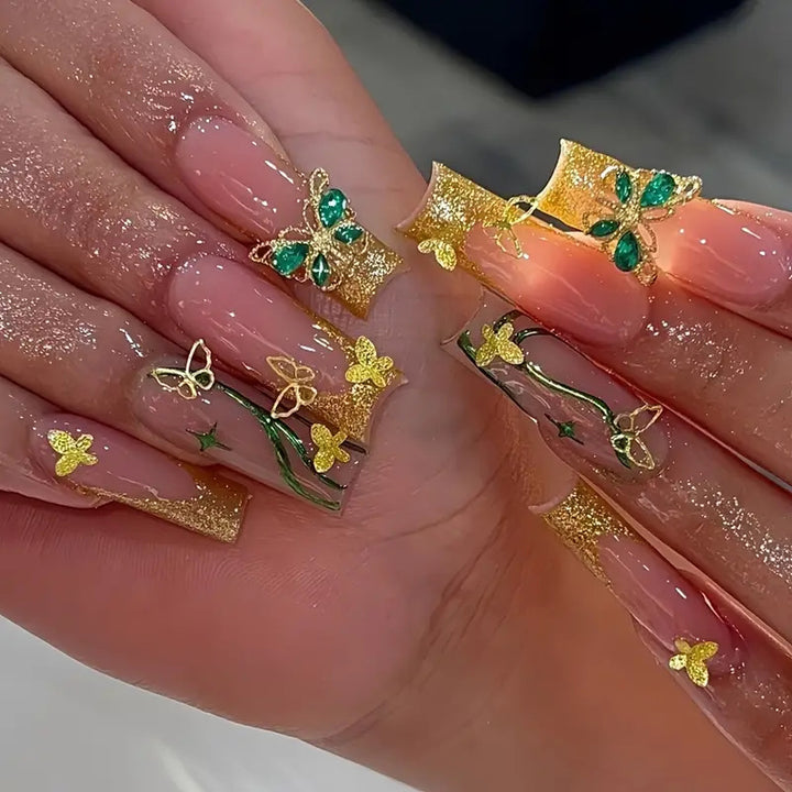Decorative Butterfly Press-On Nail Art Bowlift