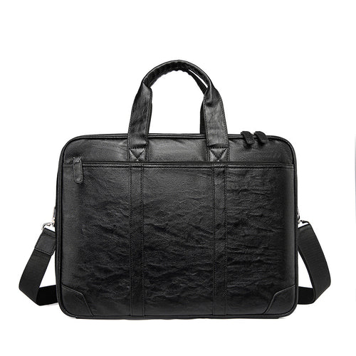 Classic Leather Business Laptop Briefcase Bowlift