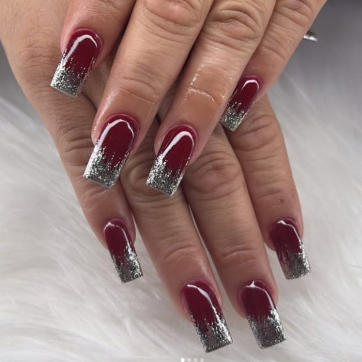 Elegant Glittery Press-On Nail Set Bowlift