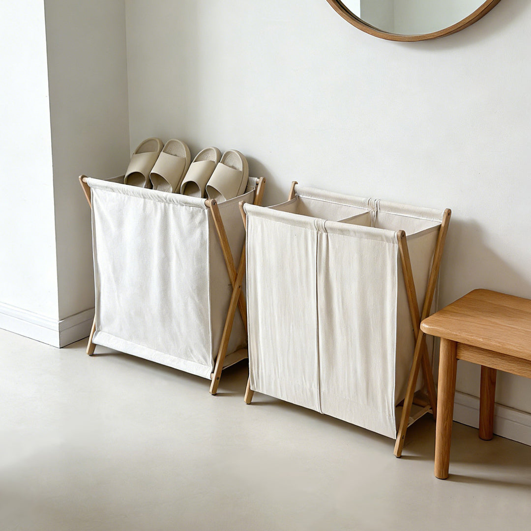 Modern laundry basket with folding frame Bowlift