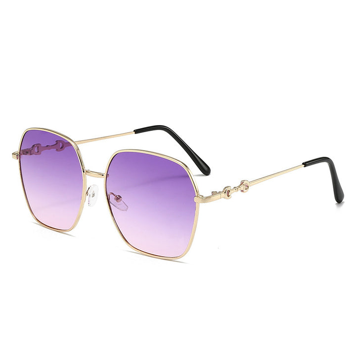 Oversized Geometric Frame Sunglasses