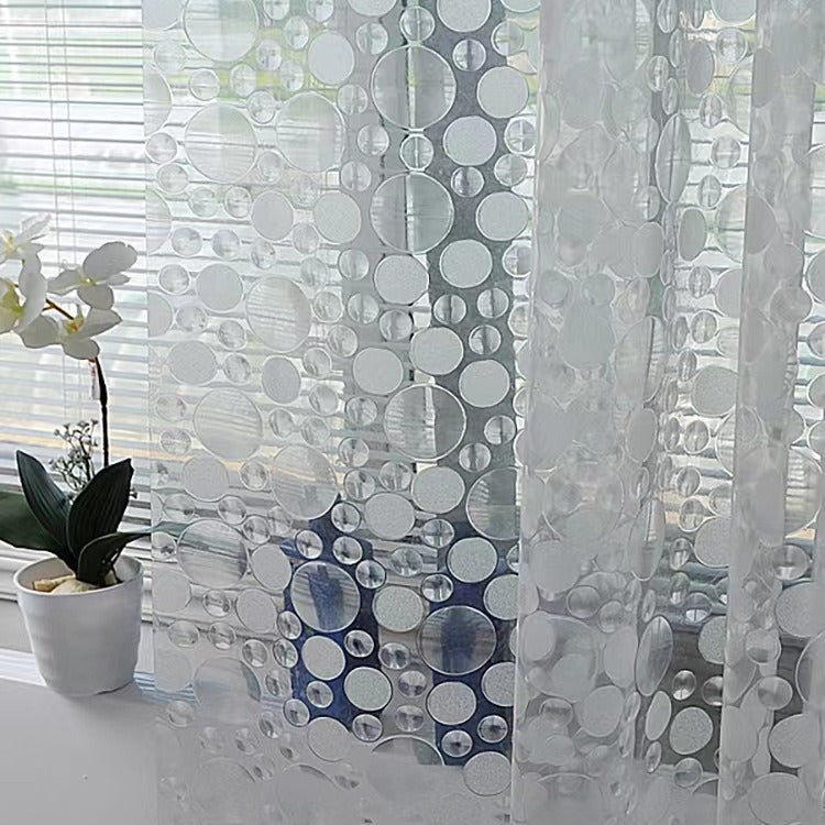 Modern Transparent Polka Dot Shower Curtain Bowlift