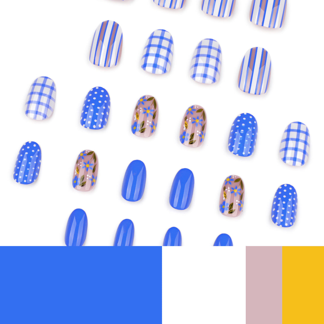 Artful Nail Art with Floral and Geometric Designs Bowlift
