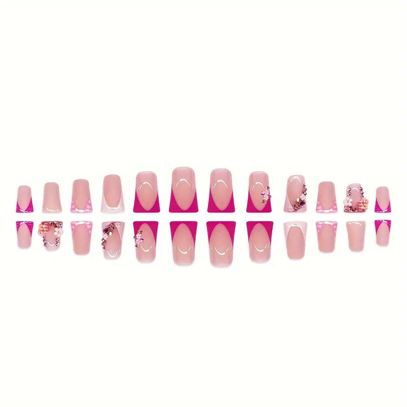 Floral-Embellished Stiletto Press-On Nails Bowlift