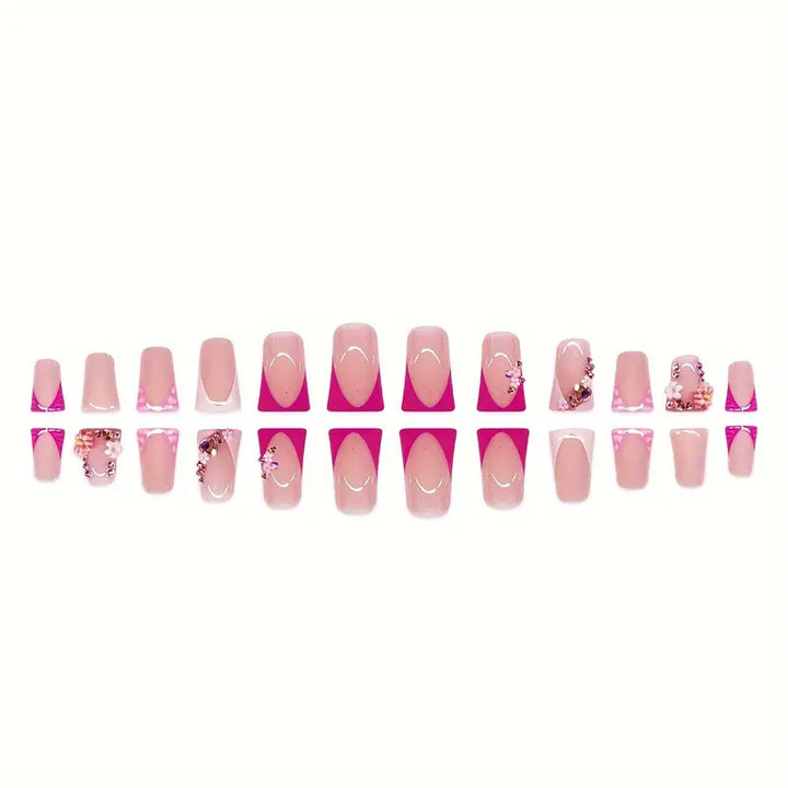Floral-Embellished Stiletto Press-On Nails Bowlift