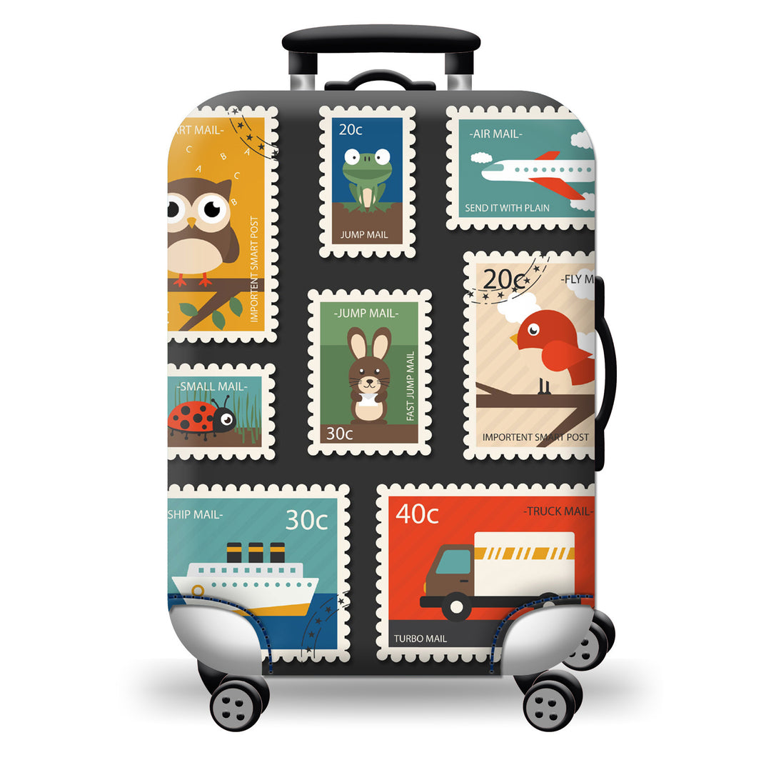 Hard Shell Luggage with Earth Design Bowlift