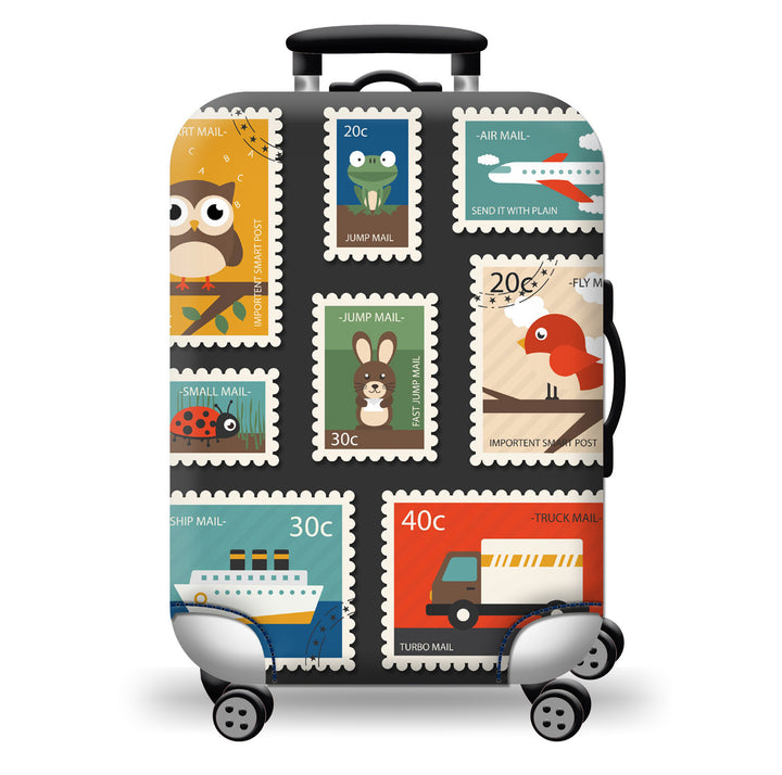Hard Shell Luggage with Earth Design Bowlift