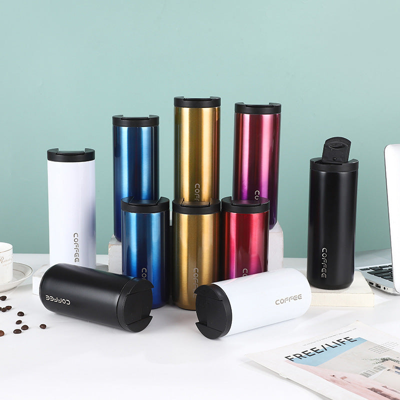 Women's insulated stainless steel coffee mug with elegant design and non-slip bottom Bowlift