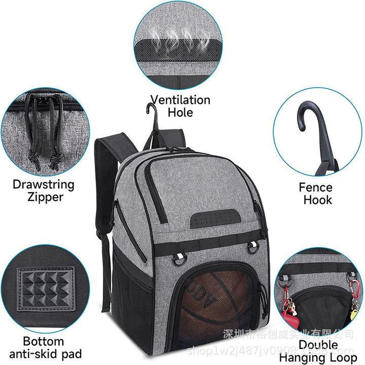 Multi-Compartment Sports Backpack with Shoe Storage Bowlift