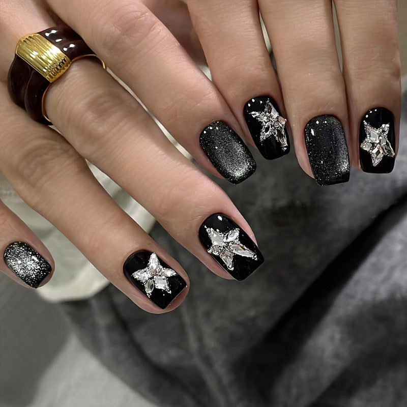 Glamorous Rhinestone Nail Art Bowlift
