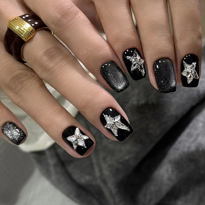 Glamorous Rhinestone Nail Art Bowlift