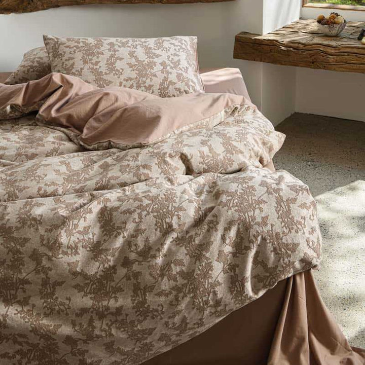 Reversible Cotton-Blend Percale Duvet Cover & Sheet Ensemble