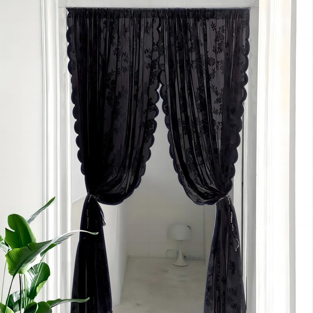 Elegant Lace Window Drapery