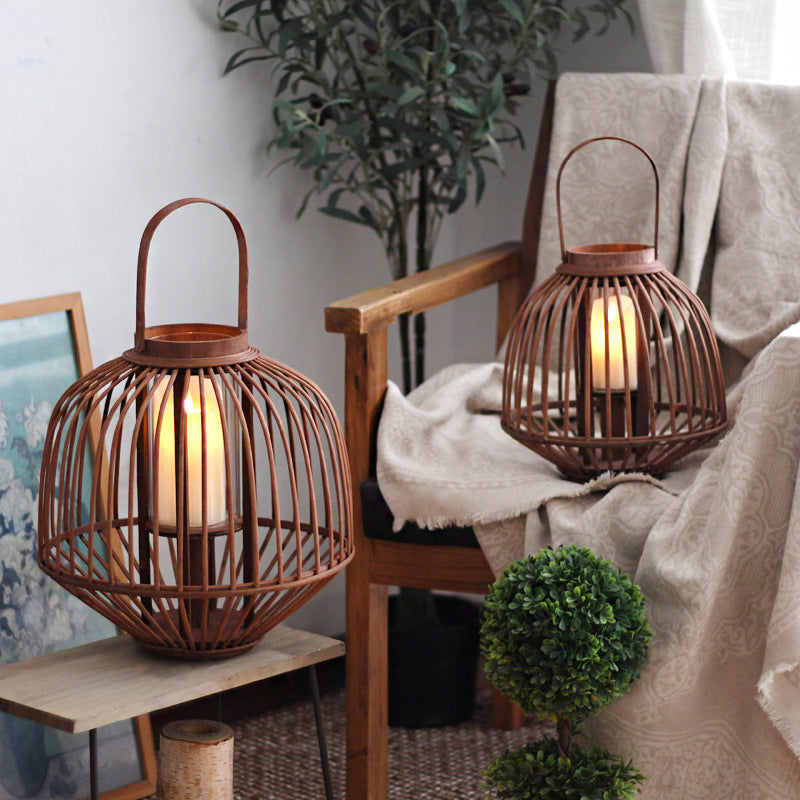 Decorative Rattan Lantern Bowlift