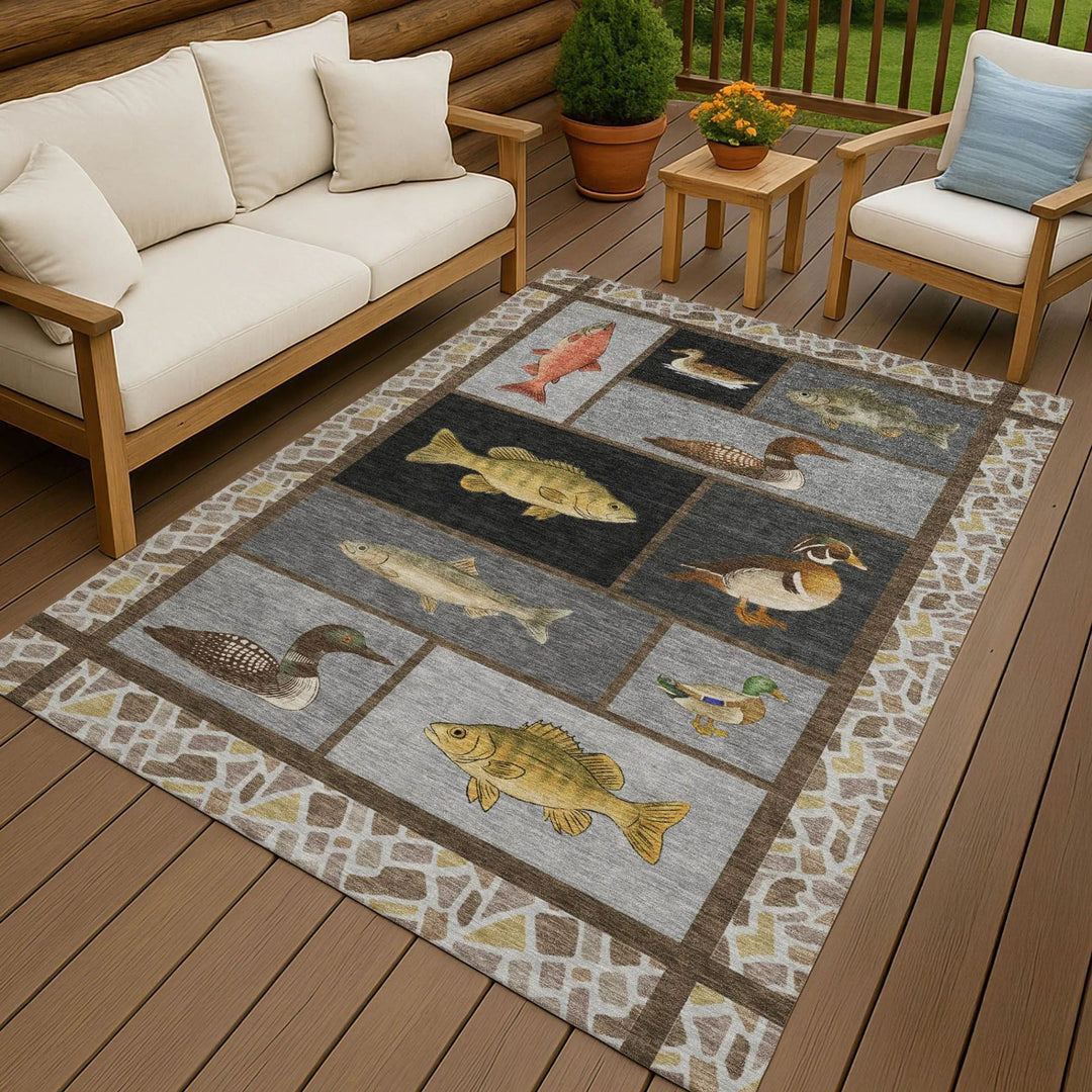 Geometric Pattern Outdoor Area Rug