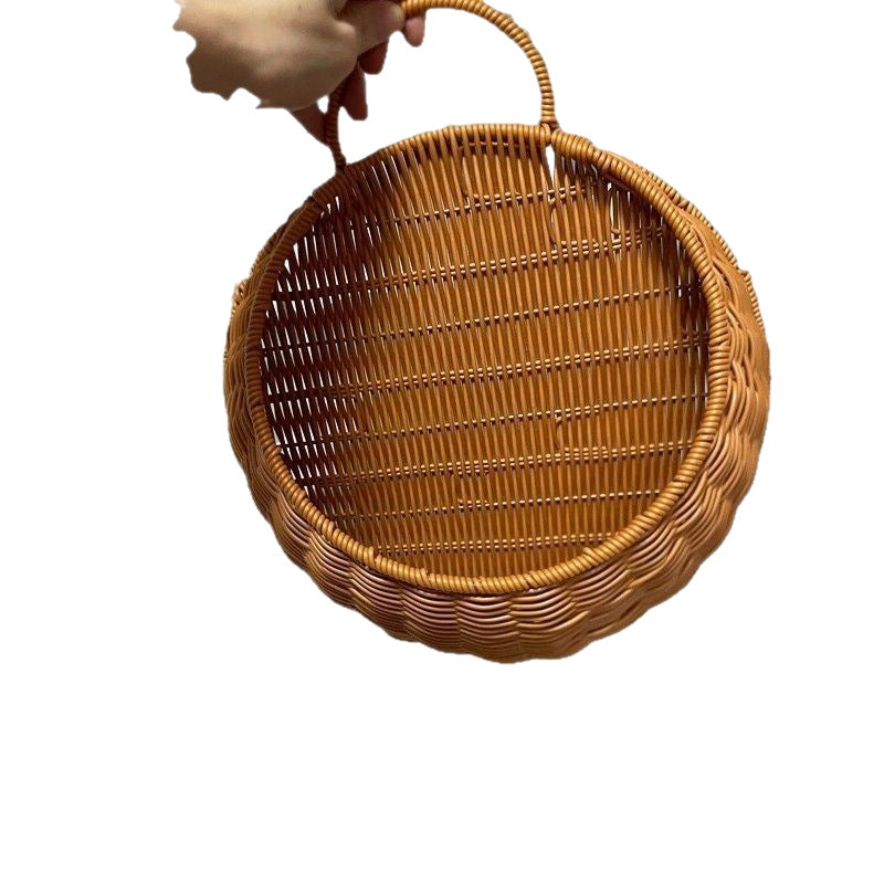 Women Handmade Woven Basket with Handle Bowlift